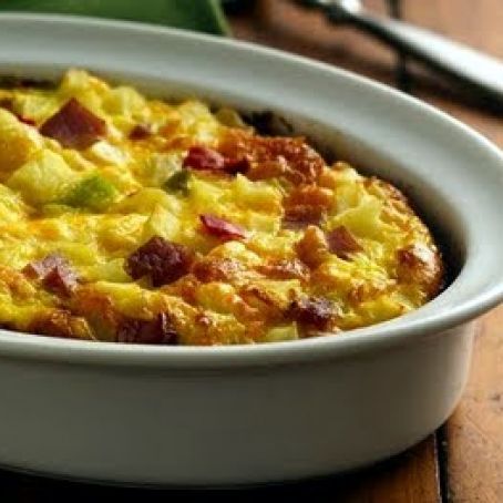 Biscuit, Ham and Potato Bake
