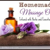 Homemade Herb-Infused Massage Oi