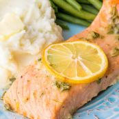 Baked Salmon with Garlic and Dijon