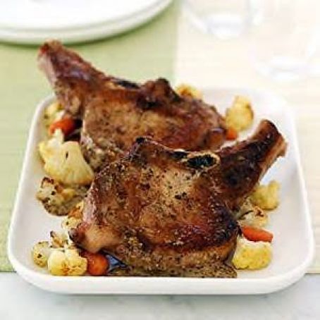 Pork Chops with Roasted Vegetables