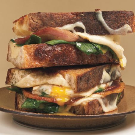 Grilled Cheese and Fried Egg Sandwiches