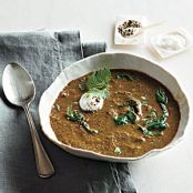 Curried Lentil Soup with Yogurt and Cilantro