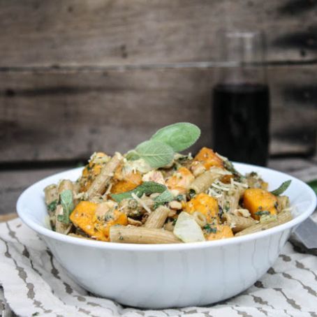 Butternut Squash and Sage Pesto Pasta
