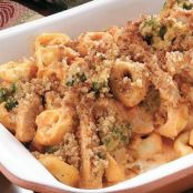 Grilled Chicken and Tortellini with Roasted Red Pepper Cream