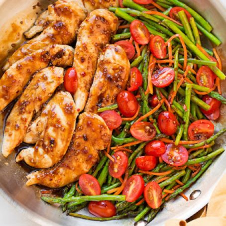 One Pan Balsamic Chicken and Veggies