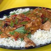 Chicken Satay Stir Fry with Orange Scented Jasmine Rice