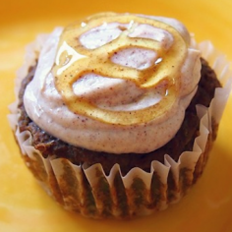 Crustless Pumpkin Pies w/ Honey Cinnamon Greek Yogurt Frosting