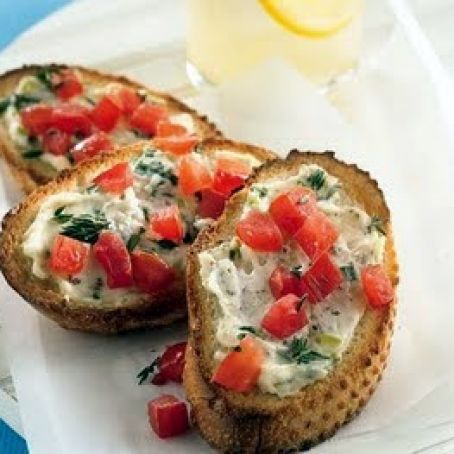 Garlic Cream Cheese Crostini