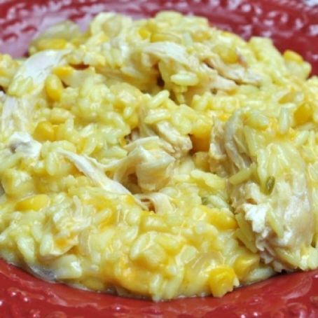 Slow Cooker Cheesy Chicken And Rice
