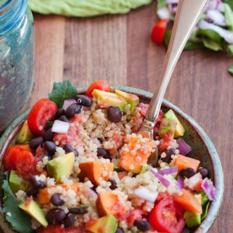 Quinoa & Black Bean Bowl with Blood Orange Sriracha Vinaigrette