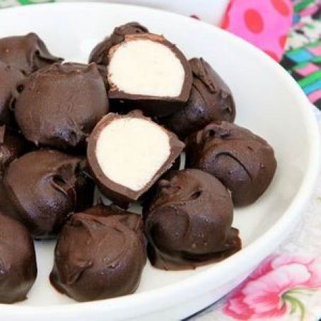No Bake Vanilla Cake Batter Chocolate Truffles