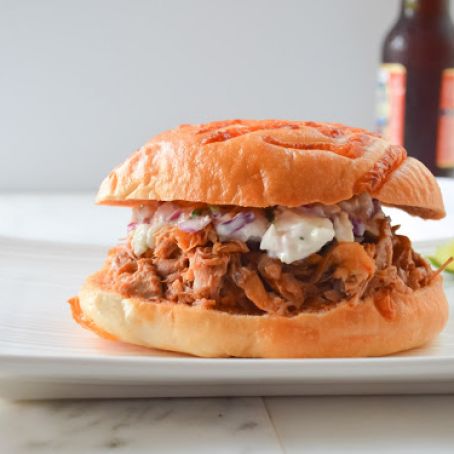 Slow Cooked Bourbon Peach BBQ Pulled Pork