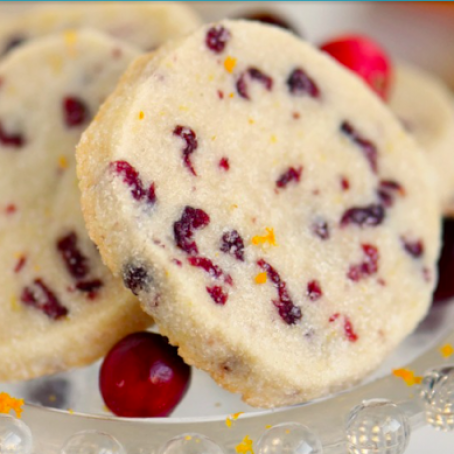 Cranberry-Orange Shortbread Cookies