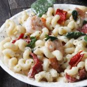 Four Cheese Pasta with Shrimp & Spinach