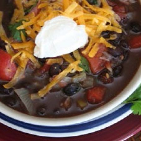 Southwestern Black Bean and Ham Soup