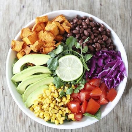 Sweet Potato and Black Bean Mexican Salad