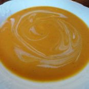 Cream of Carrot Soup with Ginger and Rosemary