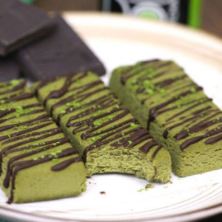 Healthy Matcha Green Tea Fudge Protein Bars