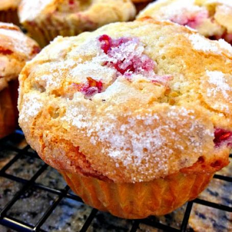Sugar Crusted Raspberry Muffins