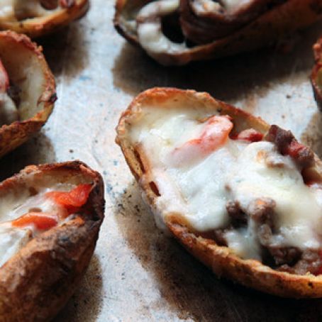 Philly Cheesesteak Potato Skins