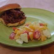 Slow Cooker 4th of July Chuck Roast Barbecue Sandwiches