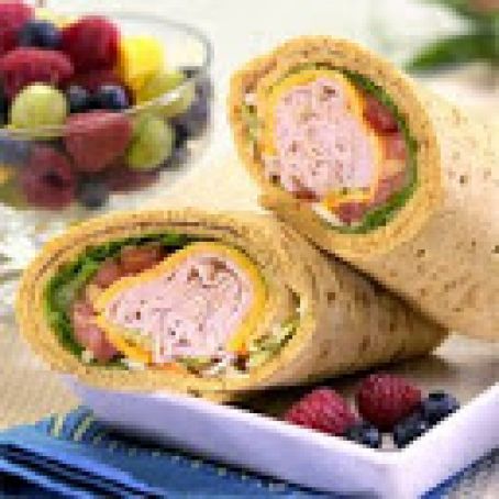 Perfect Turkey & Cheese Flatout Wrap