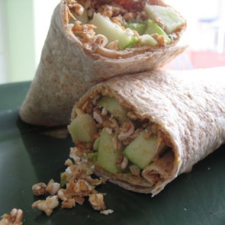 APPLE****Crunchy Peanut Butter Wrap