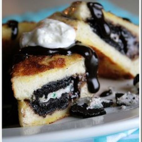 Oreo Stuffed French Toast