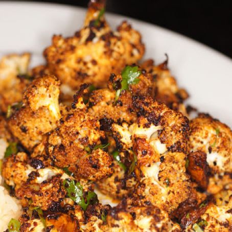 Roasted Cauliflower with Red Chile, Lime, & Cilantro