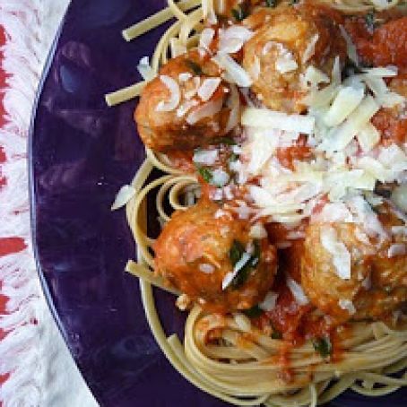 Linguine with Italian Turkey Meatballs