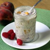 Peach Melba Refrigerator Oatmeal