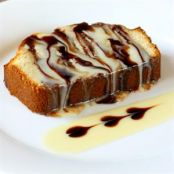 Condensed Milk Pound Cake with Chocolate Drizzle