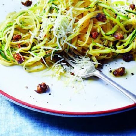 Zucchini, Caper, and Herb Linguine