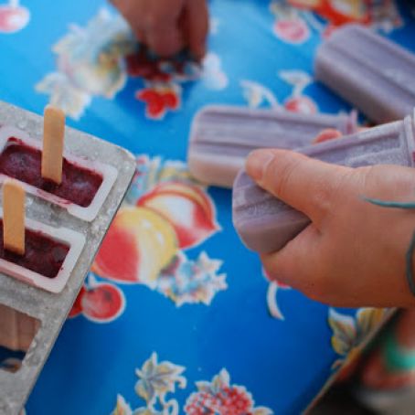 Blueberry Lavender Popsicles