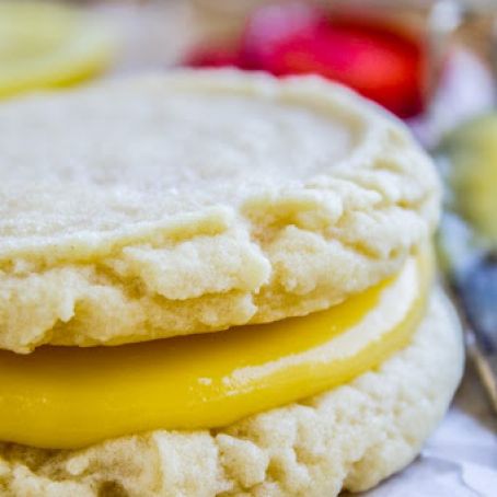 Lemon Curd Sugar Cookie Sandwiches