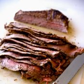 Brown Sugar Rubbed Flank Steak With Spicy Tuscan Sauce