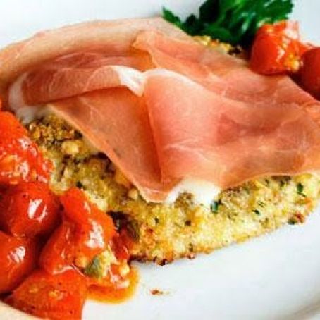 Crispy Chicken Cutlets With Tallegio Cheese And Prosciutto