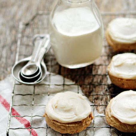 Cashew Cookies with Brown Butter Frosting