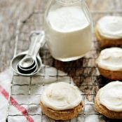 Cashew Cookies with Brown Butter Frosting