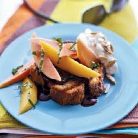 Grilled Pound Cake with Mexican Chocolate Sauce