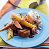 Grilled Pound Cake with Mexican Chocolate Sauce