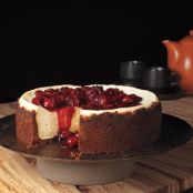 Gingersnap Cherry Cheesecake