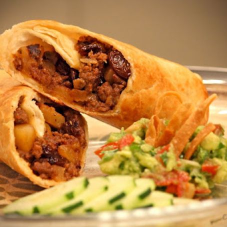 CHIMICHANGAS DE PICADILLO DE CARNE