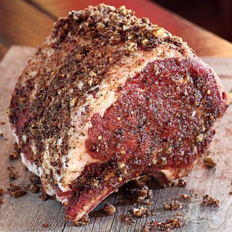 Mario Batali's Porcini-Rubbed Three-Bone Rib Roast
