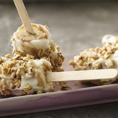 Granola PB Banana Pops