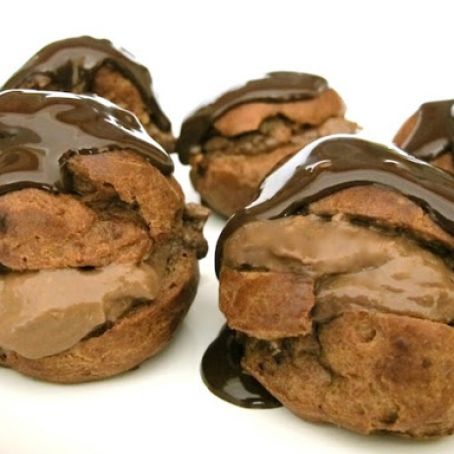 Triple Chocolate Cream Puffs