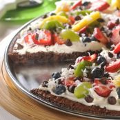 FRUITY BROWNIE PIZZA