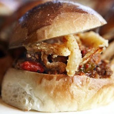 Sloppy Joes With Onion Straws