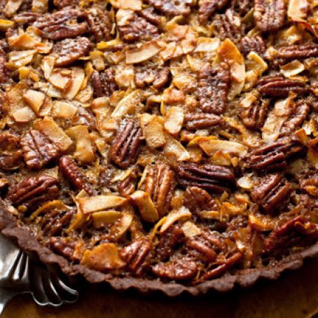 Chocolate Coconut Pecan Tart