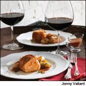 Wild Salmon Tournedos With Caramelized Turnips & Pinot Noir Sauce